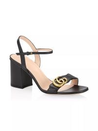 Shop Gucci Marmont GG Ankle-Strap Sandals at Saks Fifth Avenue